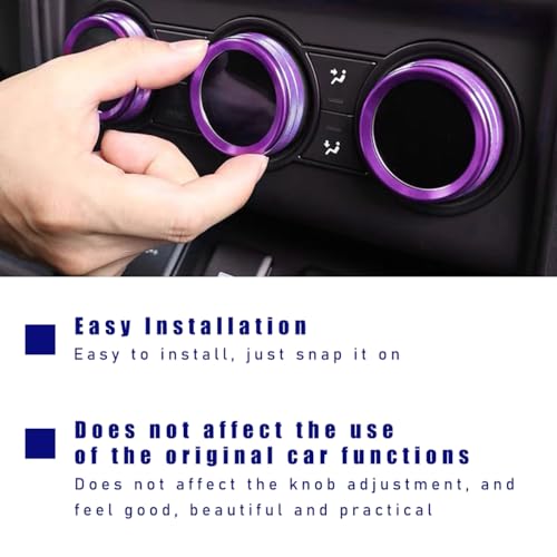 Purple Metal Ignition Button Cover for Challenger Charger
