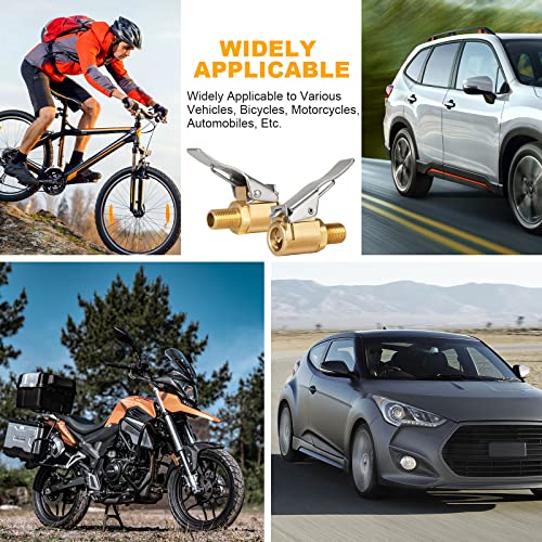 Brass Locking Tire Air Chuck Adapter with Valve Thread