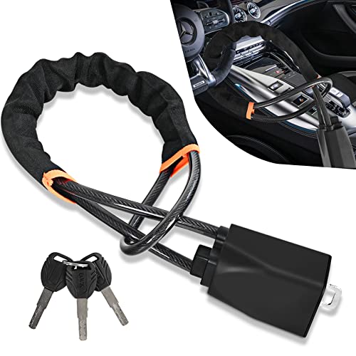 Universal Steering Wheel and Seat Belt Anti-Theft Lock