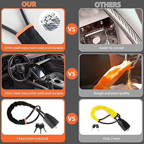 Universal Steering Wheel and Seat Belt Anti-Theft Lock