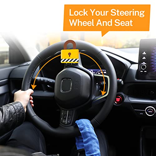 Blue Car Club Steering Wheel Anti-Theft Lock
