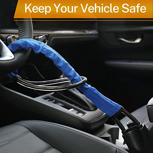 Blue Car Club Steering Wheel Anti-Theft Lock
