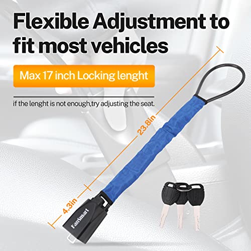 Blue Car Club Steering Wheel Anti-Theft Lock