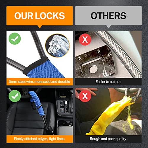 Blue Car Club Steering Wheel Anti-Theft Lock