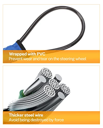 Blue Car Club Steering Wheel Anti-Theft Lock