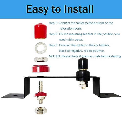 Car Battery Jump Starter and Relocation Kit & Mount