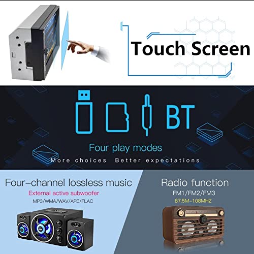 7" Car Stereo Double Din with Backup Camera
