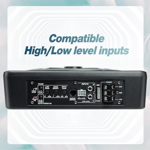 Powerful 10" Slim Under Seat Car Subwoofer - Enhanced with Blue LED Light