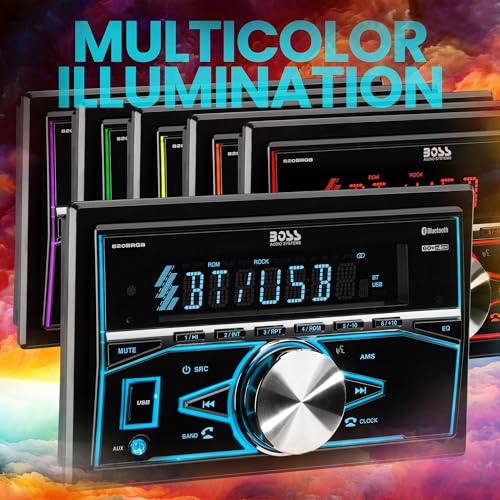 BOSS 820BRGB Car Stereo - Bluetooth, USB, AUX
