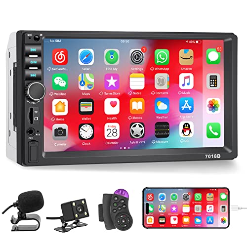 7" Bluetooth Double Din Car Stereo with Backup Camera