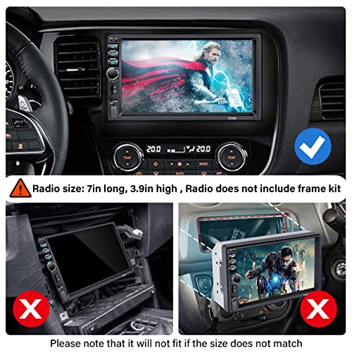 7" Bluetooth Double Din Car Stereo with Backup Camera