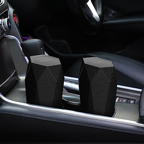 2 Pack Car Trash Cans with Diamond Design