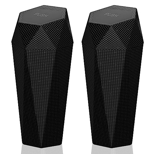 2 Pack Car Trash Cans with Diamond Design