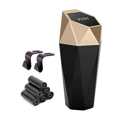 Ginsco Mini Car Trash Can with Lid, Accessories
