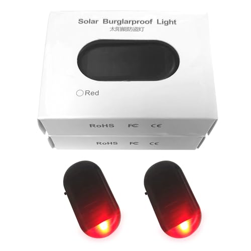 Shudyear Solar Power Simulated Dummy Car Alarm Lamp