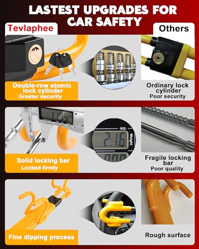 Tevlaphee Steering Wheel Lock - Ultimate Car Security