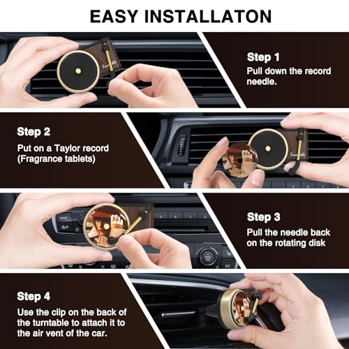 Vinyl Album Cover Car Vent Air Freshener Clips