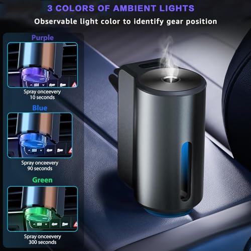 Adjustable Smart Car Air Freshener with Rechargeable Aroma
