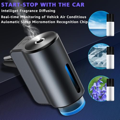 Adjustable Smart Car Air Freshener with Rechargeable Aroma