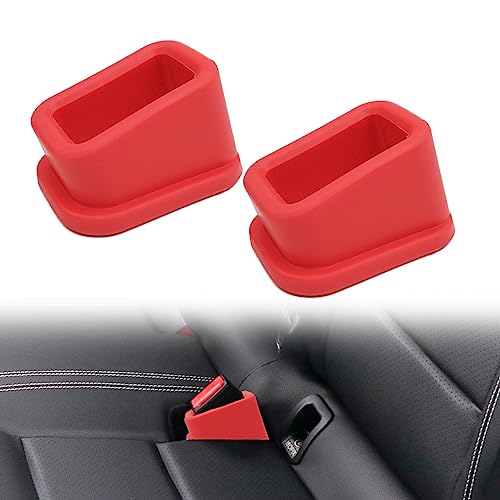 Seat Belt Holder for Rear Seats, Child-Friendly, Red