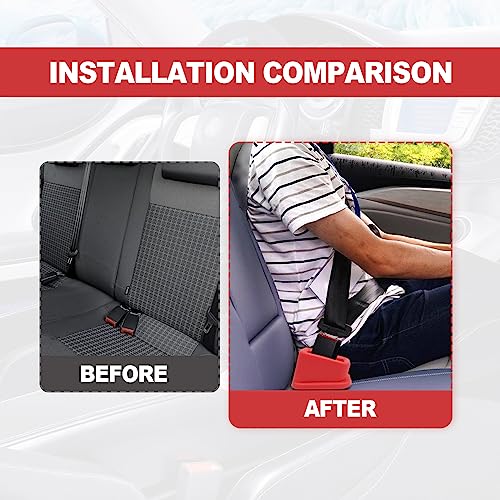 Seat Belt Holder for Rear Seats, Child-Friendly, Red