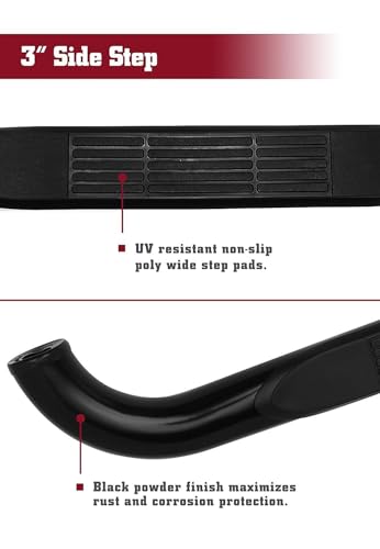 3" Black Side Steps for Ford Super Duty