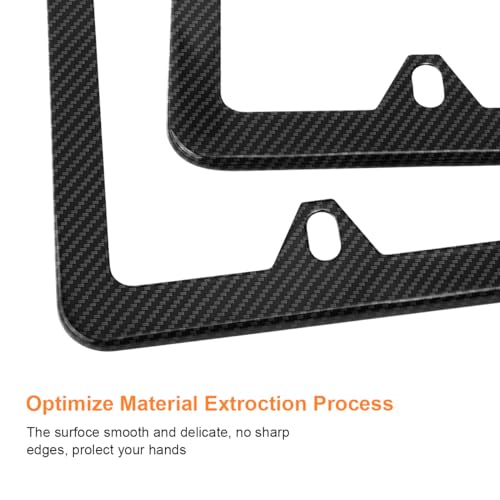 Osilly Slim Carbon Fiber License Plate Frame, 2 Pack