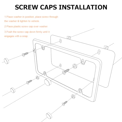Osilly Slim Carbon Fiber License Plate Frame, 2 Pack