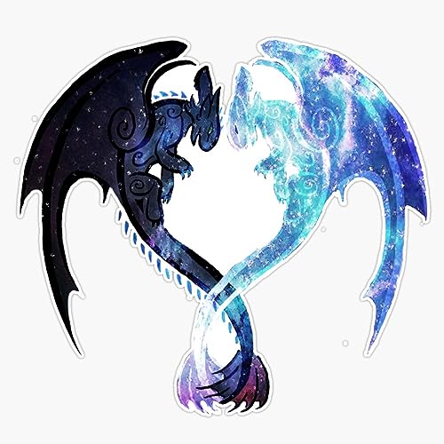 Magnetic Car Sticker: Dragon Heart, Toothless and Light Fury