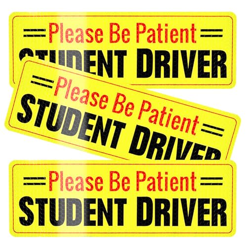 Student Driver Magnet for Car - Reflective Novice Driver Sticker