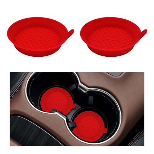 Sylvil 2 PCS Non-Slip Silicone Car Cup Coasters