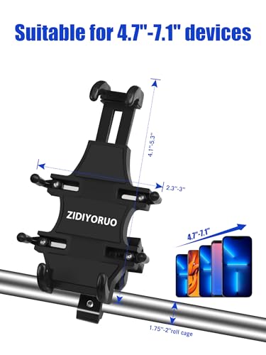 Aluminum Alloy UTV Phone Holder with 360° Rotation