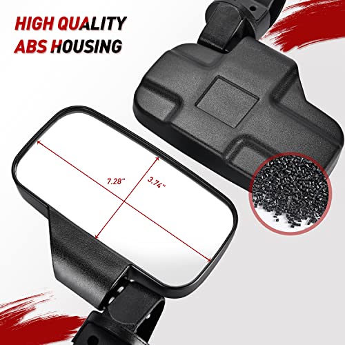 Universal UTV Side Mirrors for 1.6"-2" Roll Cage