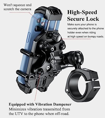 Heavy-Duty Anti-Theft UTV Phone Mount with Secure Lock