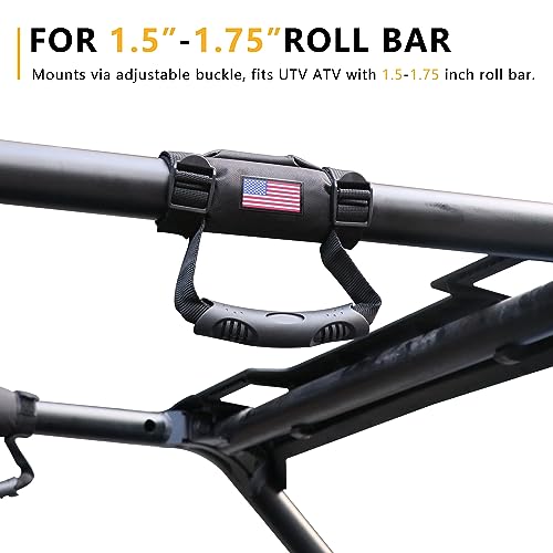 UTV ATV Roll Bar Grab Handles with US Flag