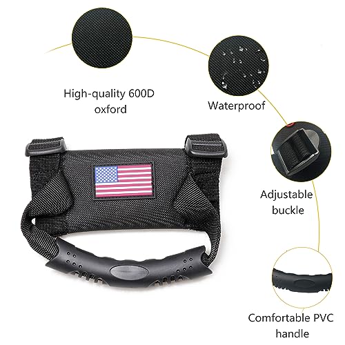 UTV ATV Roll Bar Grab Handles with US Flag