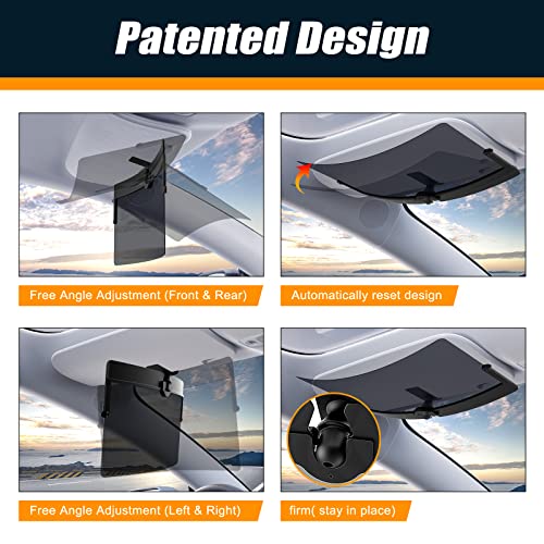 Universal Polarized Sun Visor Extender for Cars, Adjustable