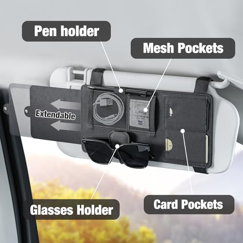SEG Direct Sun Visor Extender with Sunglass Holder