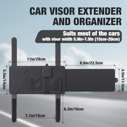 SEG Direct Sun Visor Extender with Sunglass Holder