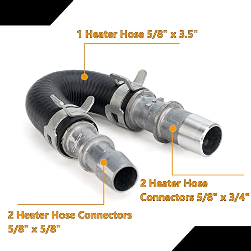 Aluminum Engine Heater Core Bypass Kit with Hose Compatibility