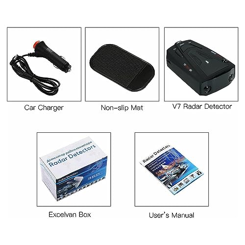 360-Degree Radar Detector: City/Highway, Speed Alarm