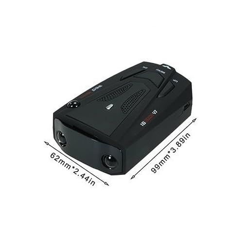 360-Degree Radar Detector: City/Highway, Speed Alarm