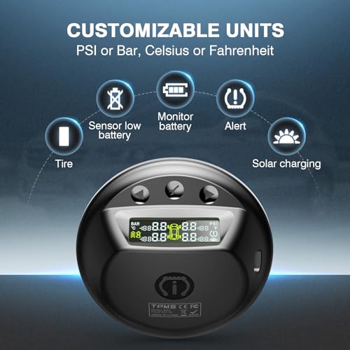 Tymate Colorful LCD Wireless RV Tire Pressure Monitor