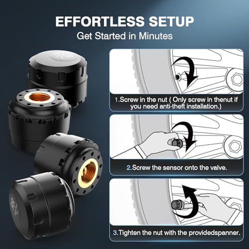 Tymate Colorful LCD Wireless RV Tire Pressure Monitor