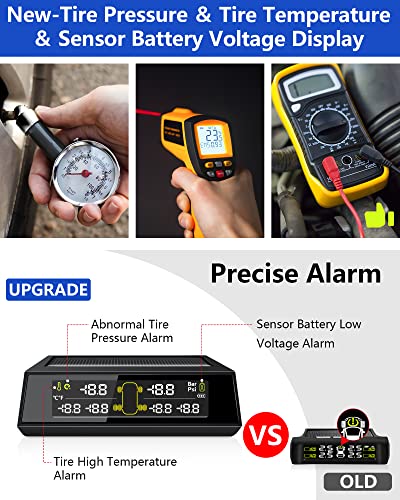 Wireless Solar RV TPMS with 6 Sensors - 0-102 PSI