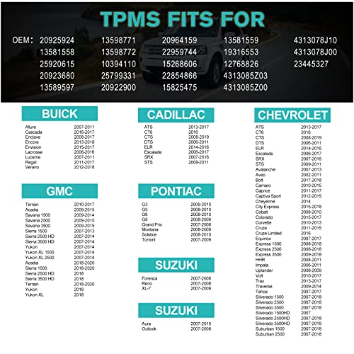 Chevy/GMC/Buick Cadillac 315MHz TPMS Sensor (AULINK 13586335)