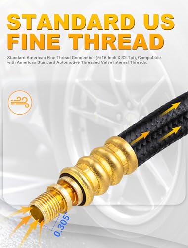 Quick-inflation Tube Adapter for Car/Motorcycle Tires - 12