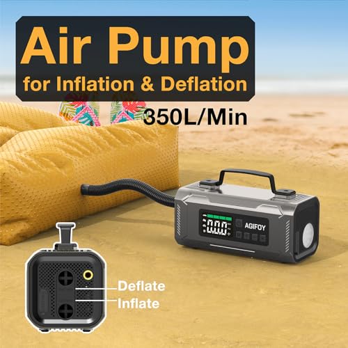 Portable 2500A Car Jump Starter with Air Compressor