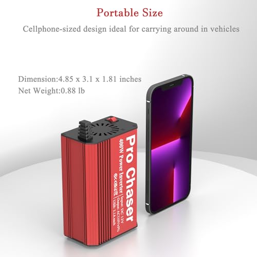 Pro Chaser 400W Car Power Inverter - Dual USB