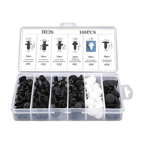 Car Bumper Bolt Fastener Set - 6 Types